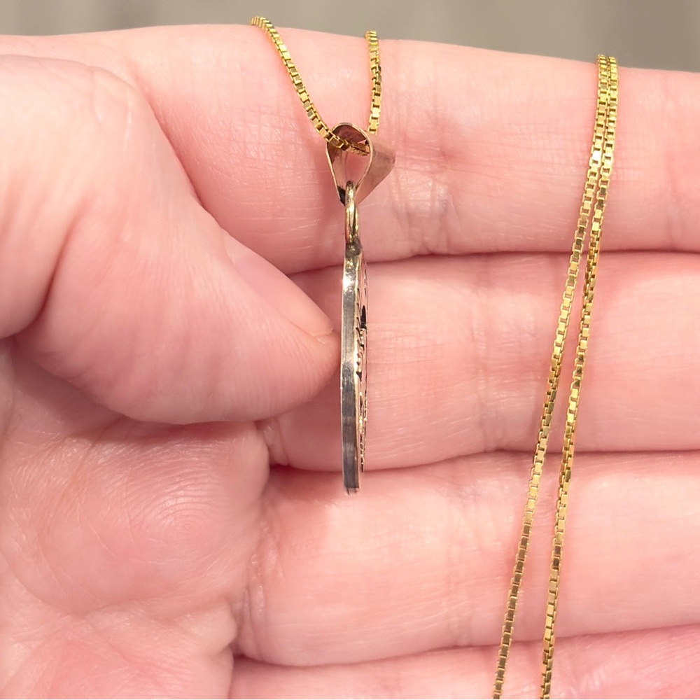 Vintage Native Eagle Sterling 14K Pendant, Navajo Aztec Style Piece - Picture 13 of 16